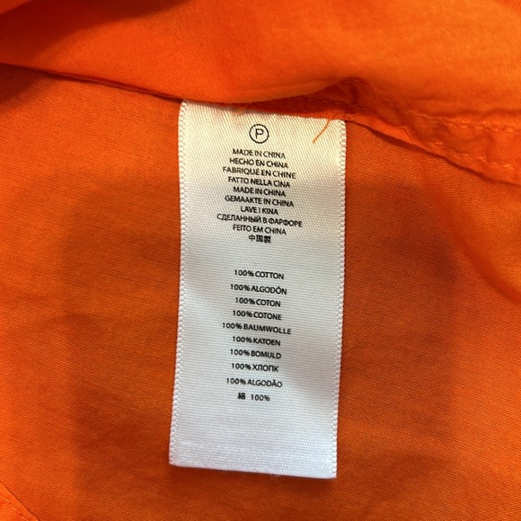 Michael Kors 6 Blouse Orange Button Down - Picture 6 of 7